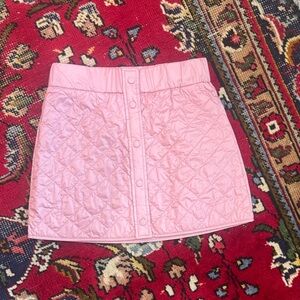 Moncler Light Pink Quilted Mini Skirt